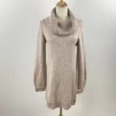 OZOC オゾック ニットワンピース チュニック タートルネック スペックル模様