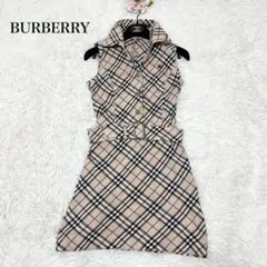 美品　バーバリーブルーレーベル ノバチェック　ワンピース　ホースマーク　38