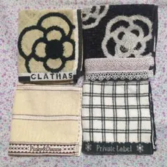 【used品】タオルハンカチ４枚 CLATHAS Pinky&Dianne