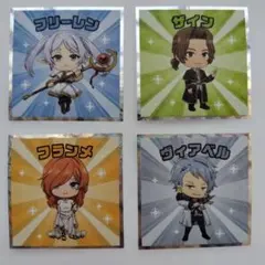 【４枚セット】葬送のフリーレン 　フリーレンマンチョコ　シール　ロッテ