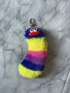 ソーセージリップモンスター　カラフル　キーホルダー　ふわふわ