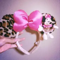 ディズニー♡ミニー豹柄カチューシャ