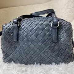 BALLY 2way ショルダーバッグ ハンドバッグ 編み込み 黒 h903 - メルカリ