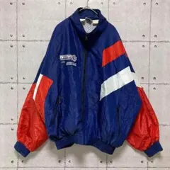 90s NCAA 1995年大会記念 ナイロンジャケット M 刺繍 紺赤