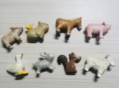 動物 ミニチュア フィギュア 8体 セット ミニチュア りす　ぶた　アルパカ