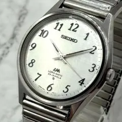 美品　稼働品　SEIKO　LM　ロードマチック　自動巻　メンズ　シルバー　希少