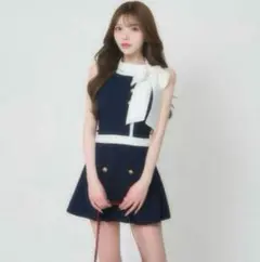 ツイード ミニワンピース