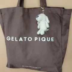 GELATO PIQUE✮トートバッグ　犬キーホルダー付　ブラウン　大きめのサムネイル