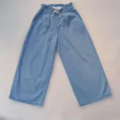 130センチ　GU　ライトブルー ワイドパンツ ゴムウエスト　女の子