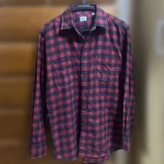 UNIQLO 赤黒チェックネルシャツ M