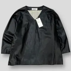 新品 DIGAWEL 23SS V neck P/O 2 フェイクレザー