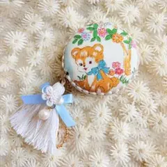 ハンドメイド マカロンメジャー レトロアニマル柄