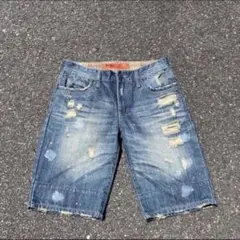 vintage y2k ダメージショートパンツ ハーフパンツ　　　jorts
