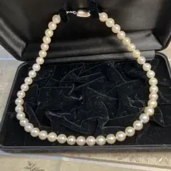 パール ネックレス 本真珠 冠婚葬祭　8mm 43cm オールノット