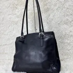 プラダ レザー トートバッグ ショルダーバッグ ロゴ型押し ナイロン