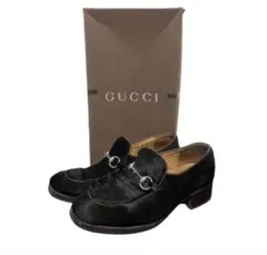 GUCCI グッチ ビットローファー ハラコ ダークブラウン 41 E