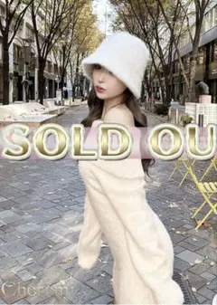 オフショルダーミニワンピース　アイボリー　Cherimi