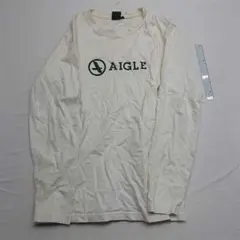 ■エーグル ロゴ長袖Tシャツ コットン ホワイト系 メンズ S