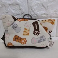 マチ付き猫型ふんわりポーチNo.３