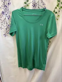 under armor ロゴ半袖Tシャツ　スポーツ　メンズ　LL　グリーン