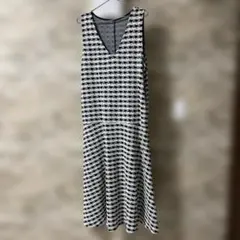 ノースリーブロングワンピース チェック柄