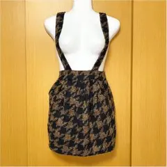 【2way】gladys 千鳥格子柄 ミニスカート サロペットスカート