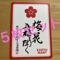 関西万博 EARTH MART 万博漬け引換券　５枚セット　梅干し　アースマート