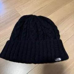 THE NORTH FACE ブラックニット帽 ケーブル編み