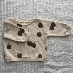 organic zoo スウェットりんご柄　1-2y