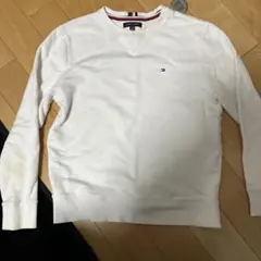 TOMMY HILFIGER ホワイト クルーネック トレーナー L