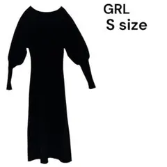 GRL ニットワンピース ブラック Sサイズ
