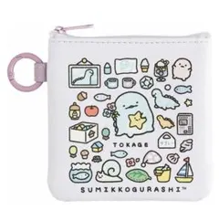 すみっコぐらし とかげ すみっコのおきにいり パープル ミニポーチ