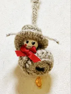 ハンドメイド あみぐるみ 帽子のキャラクター キーホルダー・ストラップ