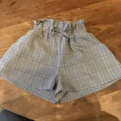 110 チェックショートパンツ　サイドポケットつき