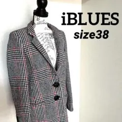 iBLUES 千鳥×ギンガムチェック柄　チェスターコート
