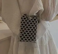 【新品】ビーズバック　ポシェット　スマホ