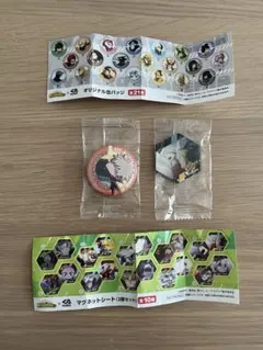 ヒロアカ　くら寿司　缶バッジとマグネットシートセット