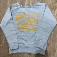 水色プリント トレーナー M