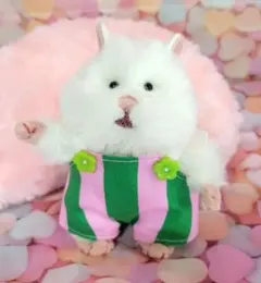 ♡51♡はむにぎり用サロペット♡着脱簡単♡ 緑ストライプ柄 ぬい服