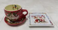 상태좋음 ‼︎東京ディズニーシー ダッフィー マグカップ&お皿 クリスマス