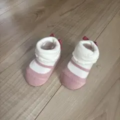 【9〜11㎝】ベビー靴下 ピンクとホワイト