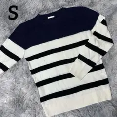 【GU 】ストライプ 長袖セーター Sサイズ