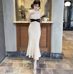 rady レディー レディ ウエストクロスニットワンピース ベージュ S