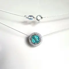 Pt900 アクアマリン0.415ct ダイヤ0.03ct ペンダントトップ - メルカリ