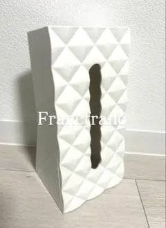 Francfranc ティッシュボックス ダイヤ ホワイト