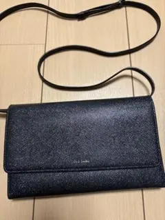 [レア]Paul Smith ブラックラメお財布ショルダーバッグ　限定価格☆