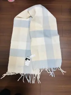 MARY QUANT チェック柄 ストール　水色
