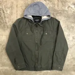 古着 00s GUESSゲス ワークジャケット フード付き メンズS