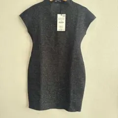 【新品・未使用】ZARA ブラックスパークルミニワンピース M