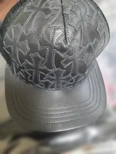 CHROME HEARTS トリプルレザークロスパッチニット帽 - メルカリ